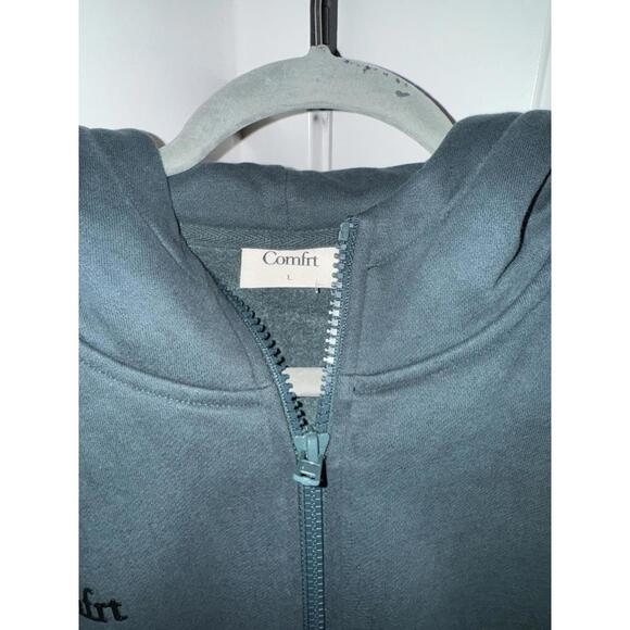 Comfrt Unisex Adult Green Full Zip Hoodie Size Large NWOT - Picture 5 of 9